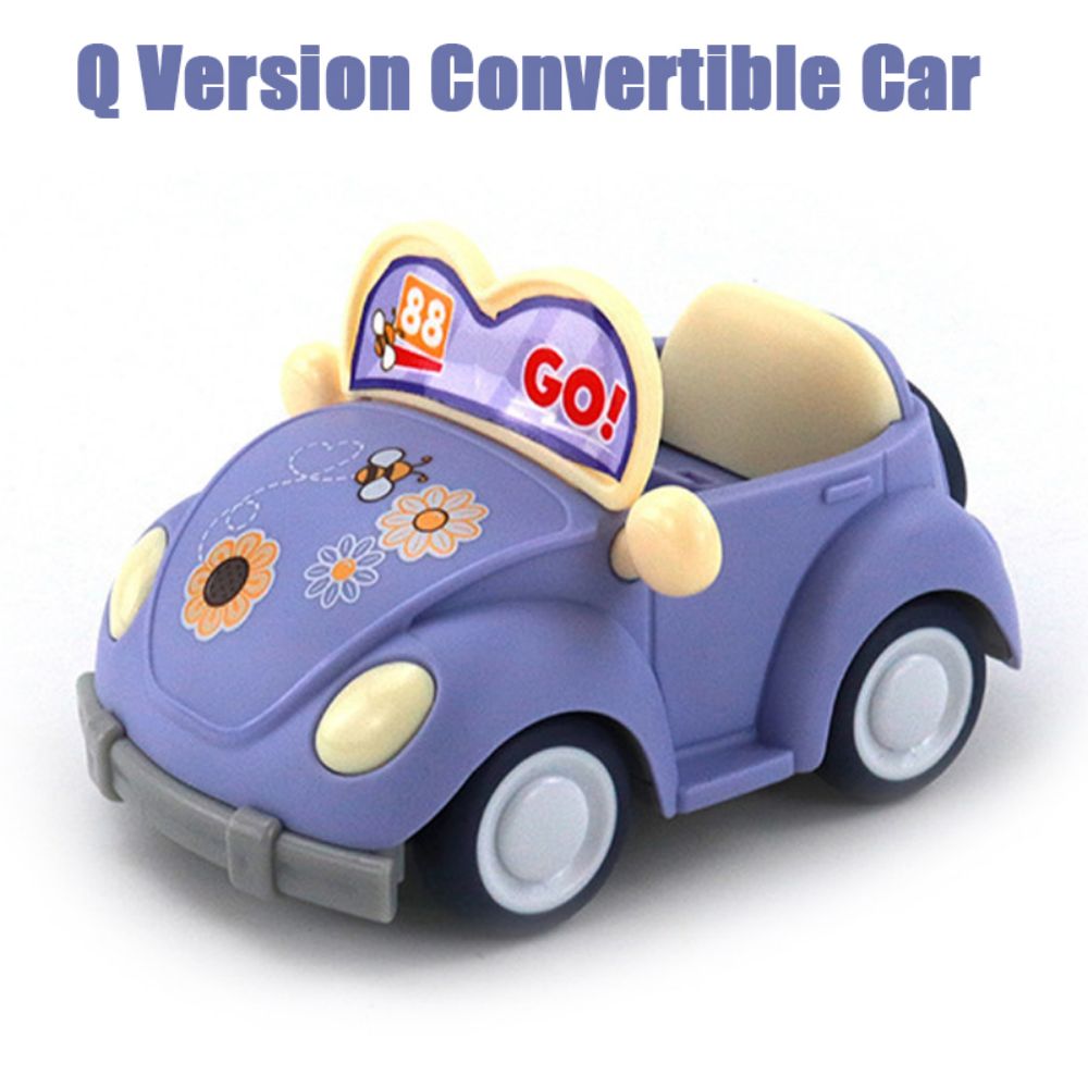 Convertible Purple Car Toy Model Set Pull Back Miniature Dollhouse Furniture For Kids Perfect For B 1
