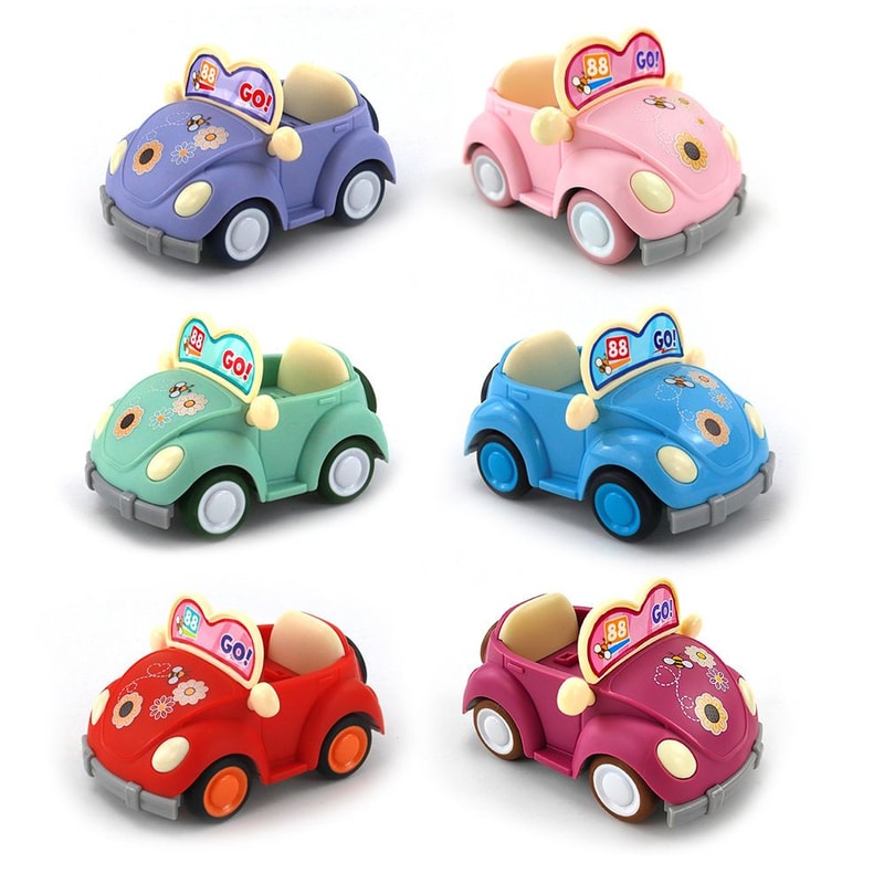 Convertible Purple Car Toy Model Set Pull Back Miniature Dollhouse Furniture For Kids Perfect For B 5