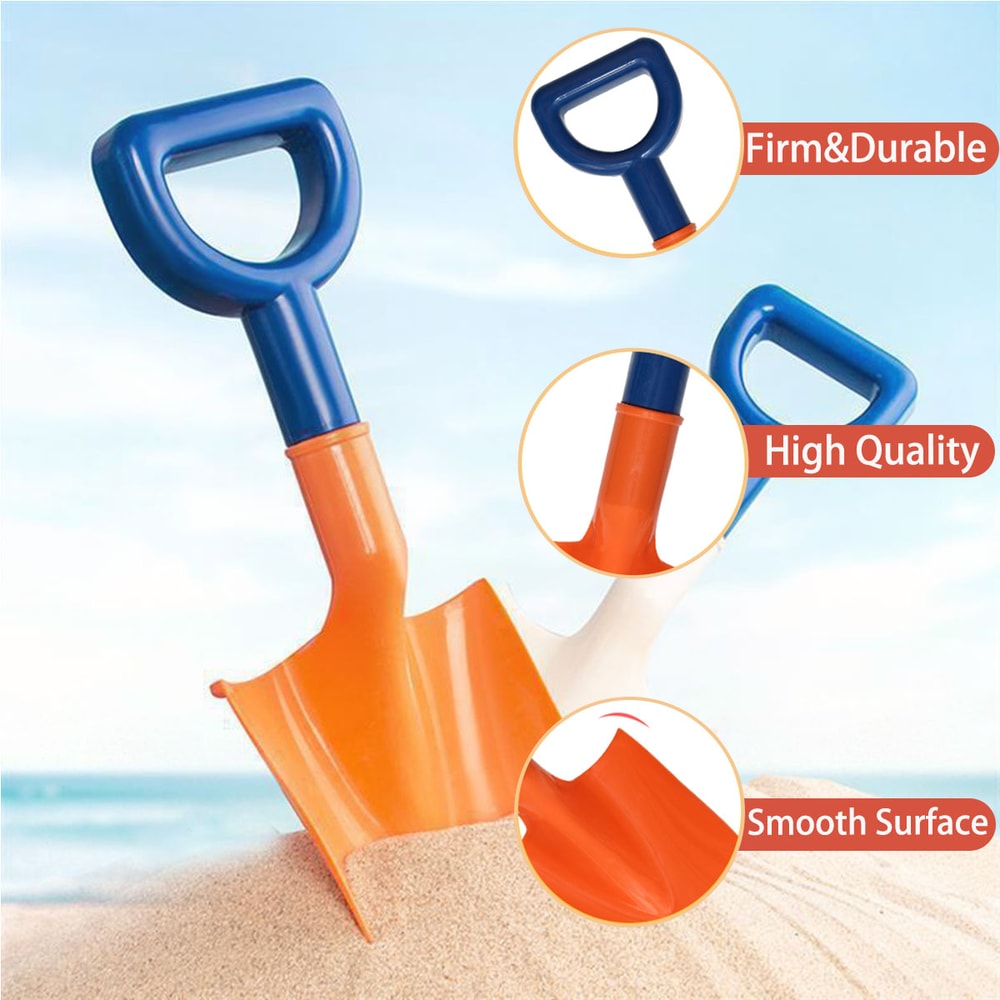 Childrens Beach Toy Set With Shovel Folding Bucket And Sand Pointed Toy Perfect For WaterSnow Play 1
