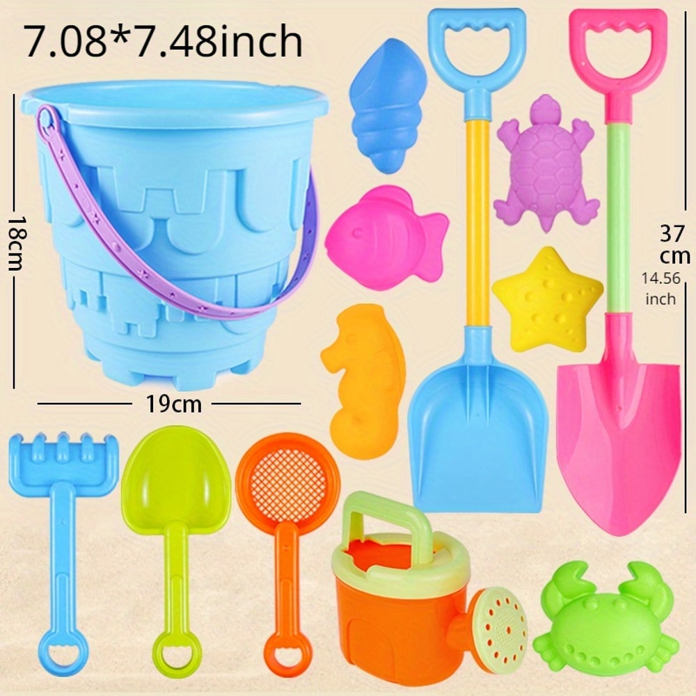 Childrens Sand Playset Beach Bucket Shovel Sand Toy Set For Kids 2