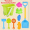 Childrens Sand Playset Beach Bucket Shovel Sand Toy Set For Kids 5