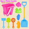 Childrens Sand Playset Beach Bucket Shovel Sand Toy Set For Kids 6
