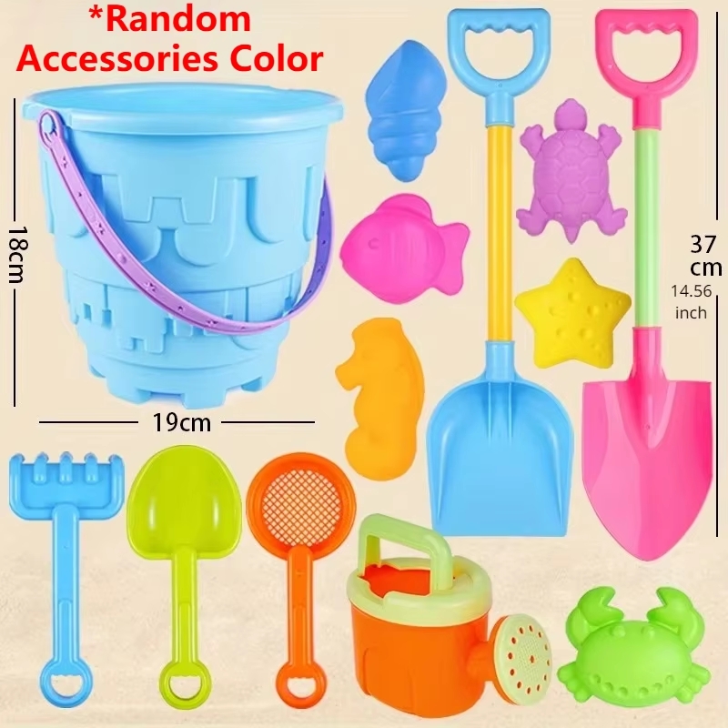 Childrens Sand Playset Beach Bucket Shovel Sand Toy Set For Kids 7