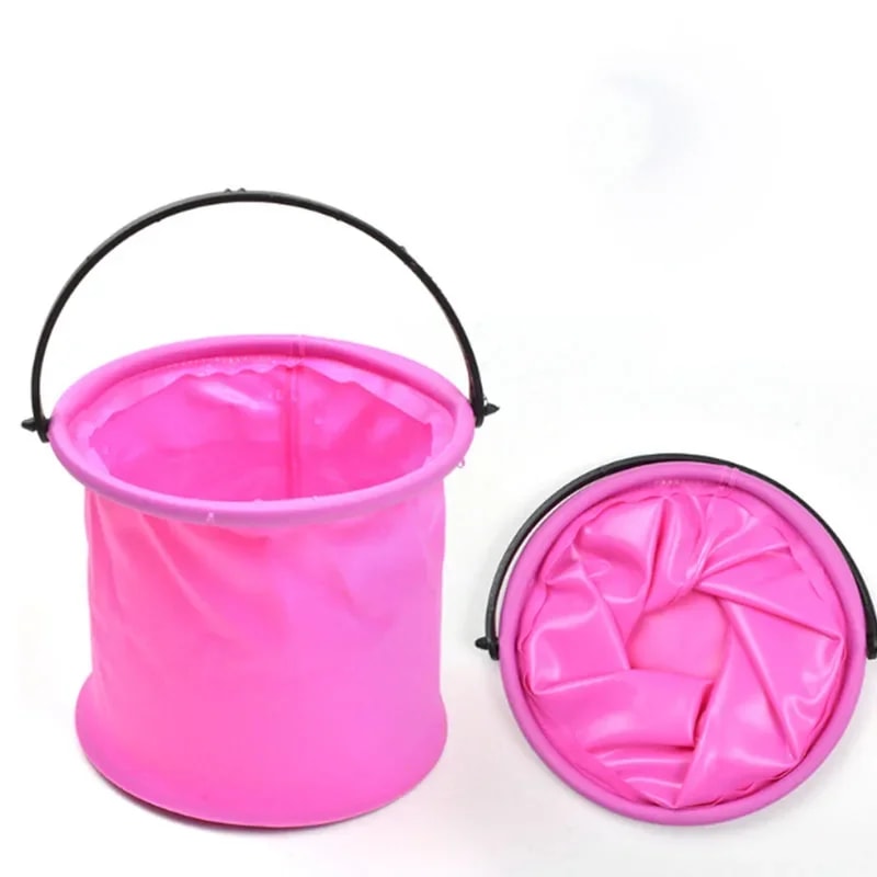 Folding Collapsible Beach Sand Toy Play Bucket Ideal Outdoor Gardening Pool Toy For Kids 9