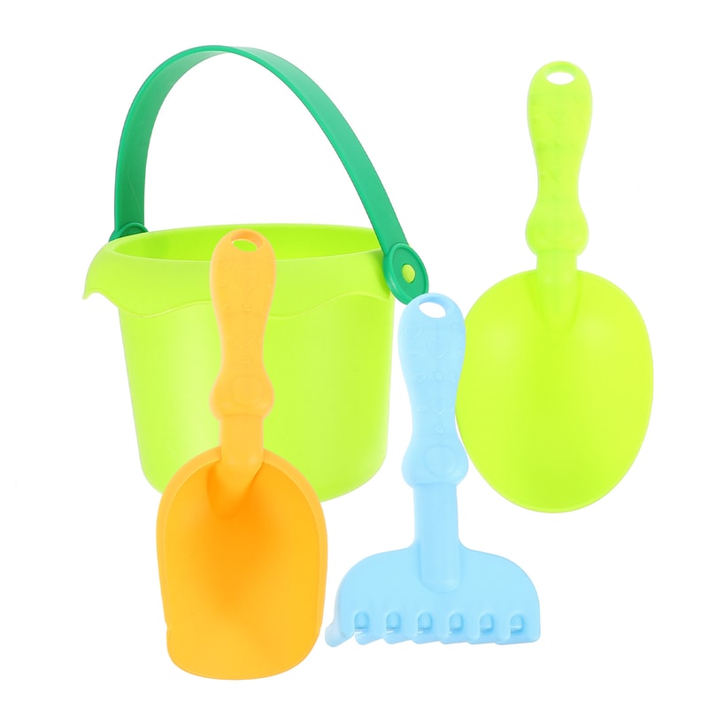 Non Toxic Kids Sand Play Set Creative Beach Bucket & Shovel Kit for Pool Sand and Garden Fun