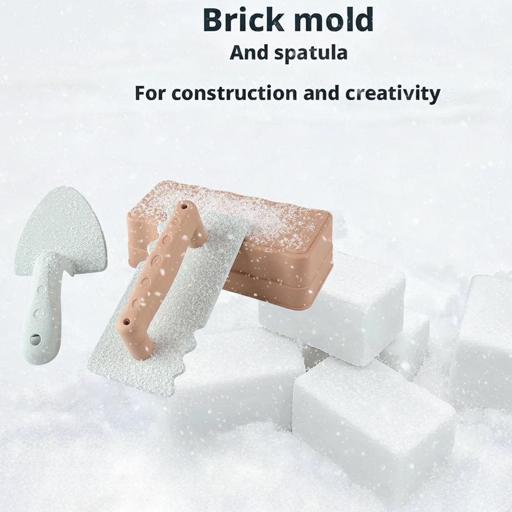 Snow Beach Toy Sand Castle Mold Fun Winter Summer Outdoor Building Toy For Kids 2