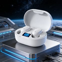 wireless bluetooth earphones with noise cancelling headset & microphone for smartphones