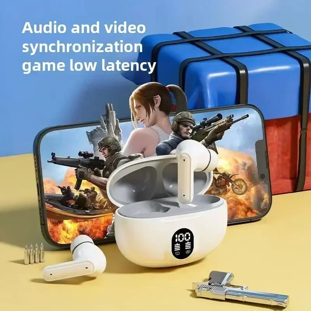 Wireless Gaming Bluetooth Headphones with Noise Canceling Microphone and High Fidelity Bass