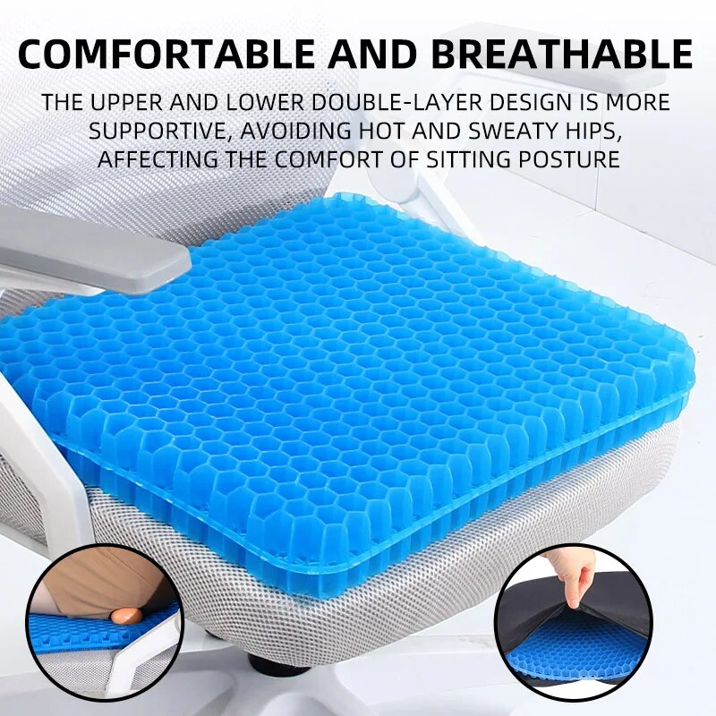 Cooling Gel Seat Cushion For Tailbone Relief Breathable Honeycomb Seat Pad For Office Chair Car Wh 0