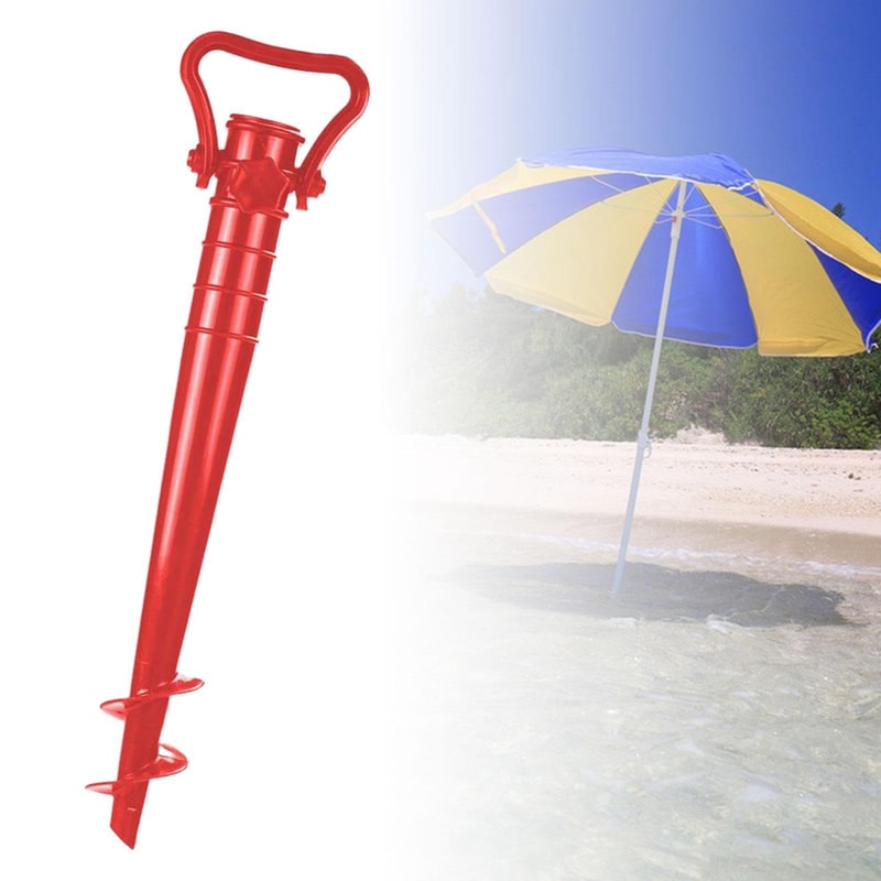 WindSecure Beach Umbrella Anchor Spiral Stand For Sand Grass And Patio 0