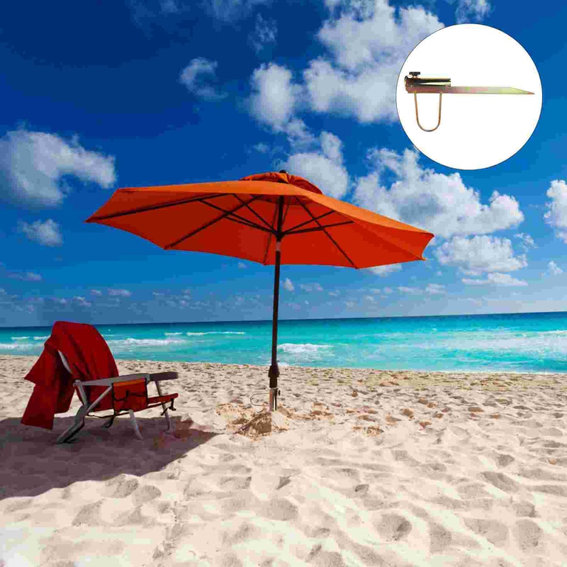 Heavy Duty Beach Umbrella Anchor Metal Parasol Ground Stake for Sand Grass and Patio