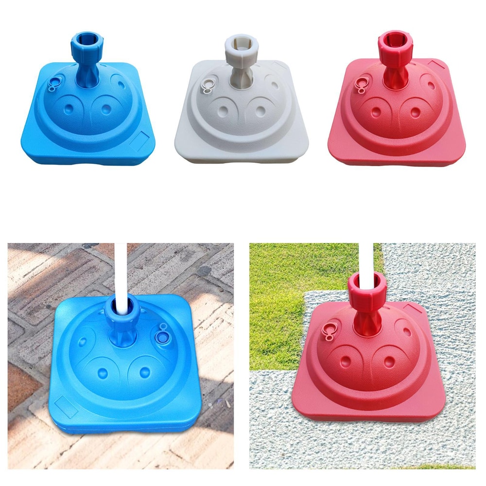 Heavy Duty Patio Umbrella Base Fillable Square WaterFilled Umbrella Base For Poles 2