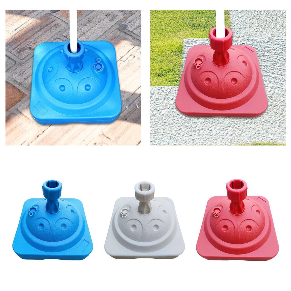Heavy Duty Patio Umbrella Base Fillable Square WaterFilled Umbrella Base For Poles 3
