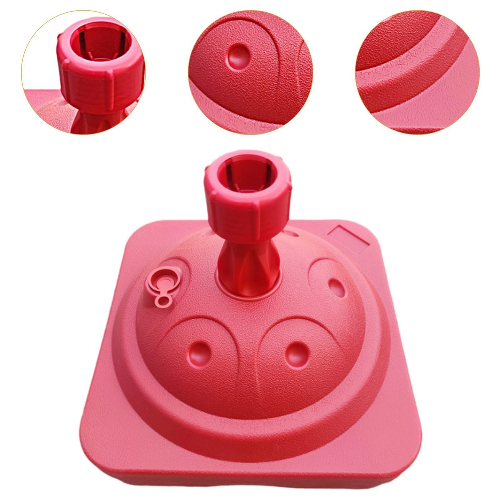 Heavy Duty Patio Umbrella Base Fillable Square WaterFilled Umbrella Base For Poles 4