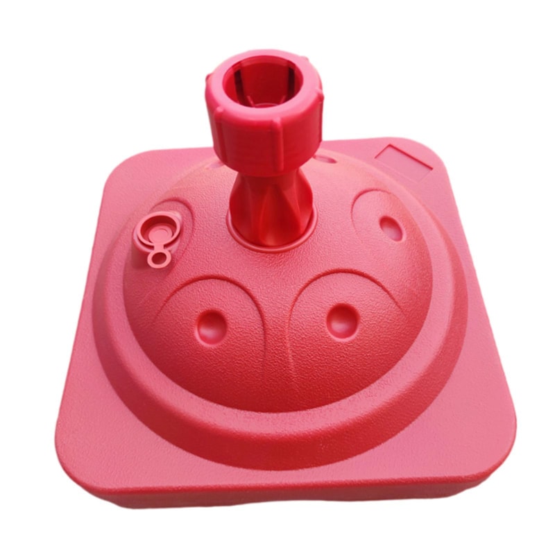 Heavy Duty Patio Umbrella Base Fillable Square WaterFilled Umbrella Base For Poles 5
