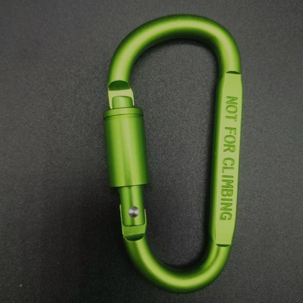 Locking Aluminum Carabiner Keychain D Shape Clip For Camping And Hiking 5