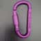 Locking Aluminum Carabiner Keychain D Shape Clip For Camping And Hiking 10