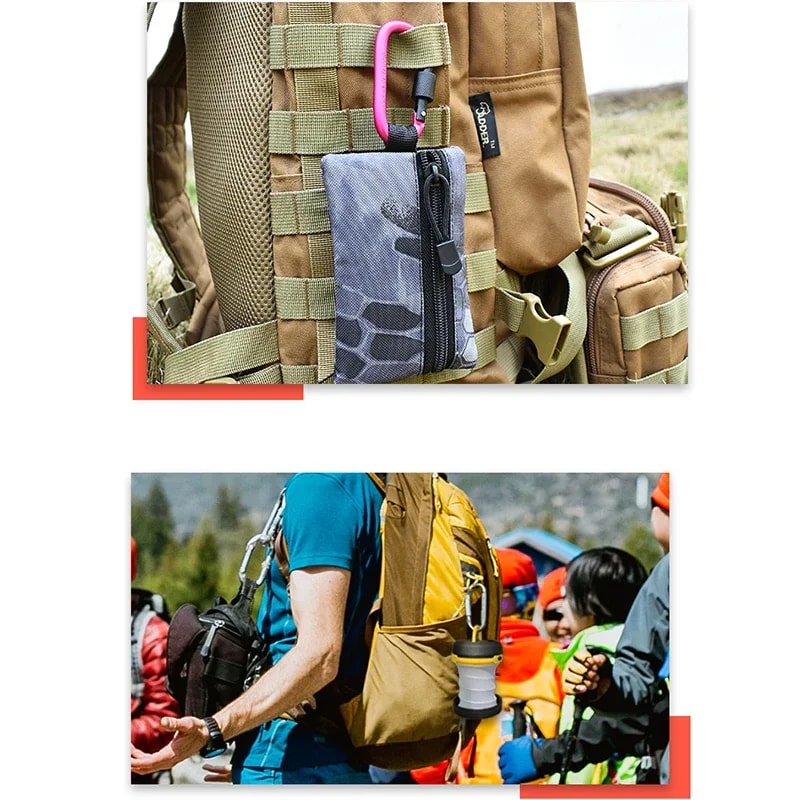 Lightweight Aluminum Carabiner Clip D Ring Keychain For Travel And Camping 4