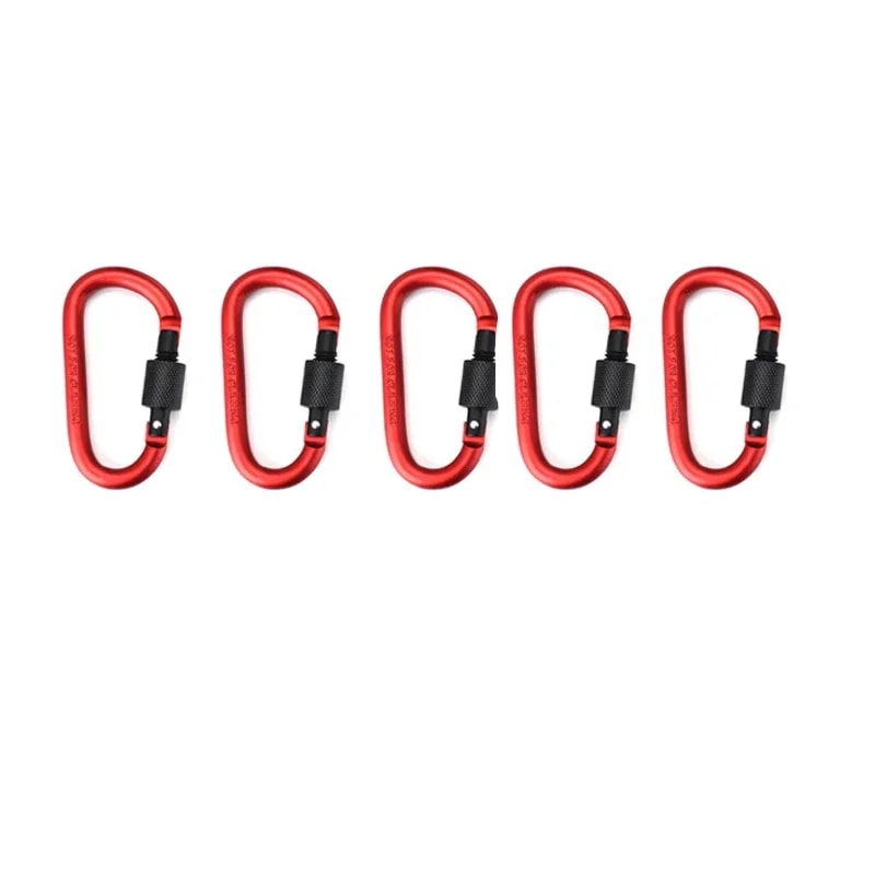 Lightweight Aluminum Carabiner Clip D Ring Keychain For Travel And Camping 8