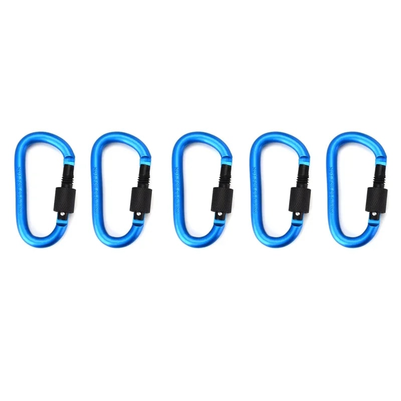 Lightweight Aluminum Carabiner Clip D Ring Keychain For Travel And Camping 9