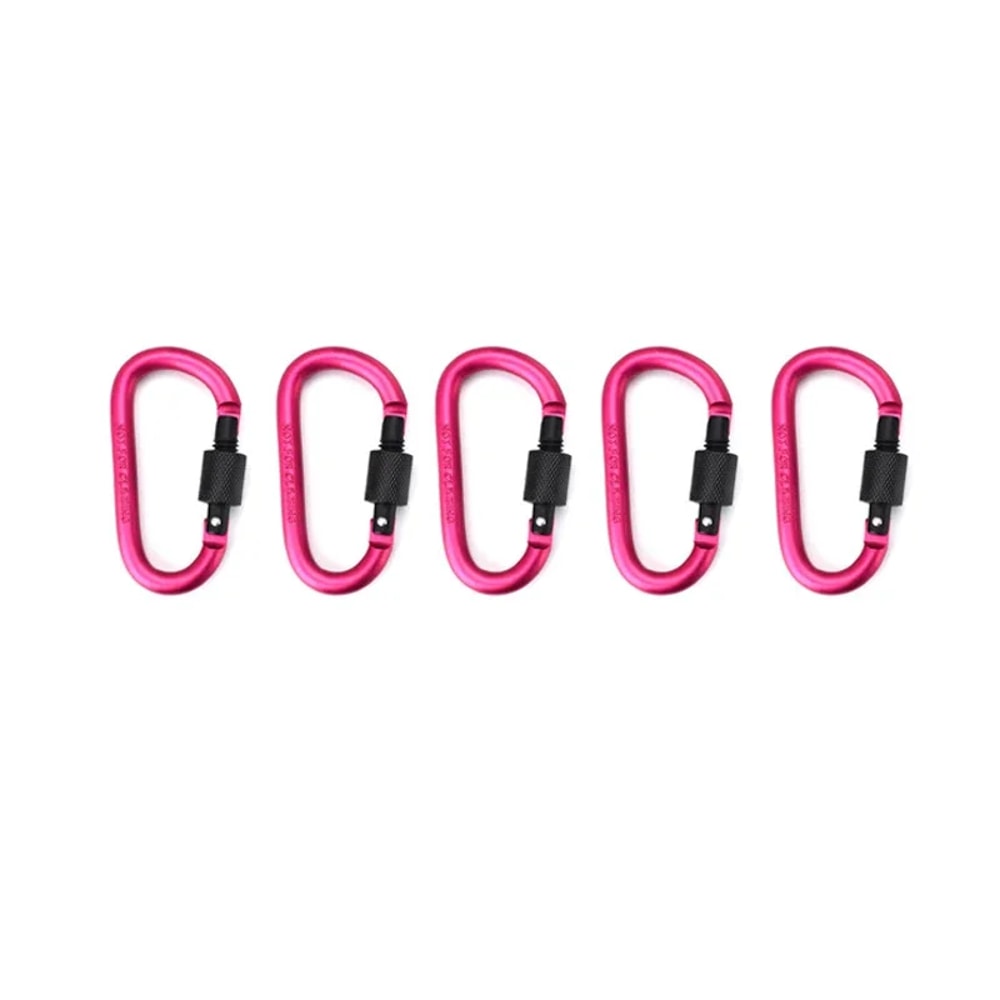 Lightweight Aluminum Carabiner Clip D Ring Keychain For Travel And Camping 11