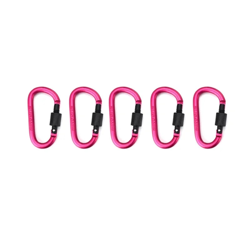 Lightweight Aluminum Carabiner Clip D Ring Keychain For Travel And Camping 11