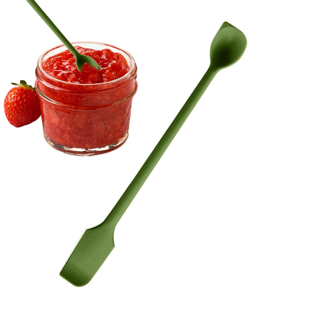 Double Ended Silicone Jar Spatula Mini Scraper for Butter Baking and Nonstick Cooking