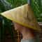 Handmade Bamboo Cone Hat Woven Sunshade Straw Fisherman Hat 3