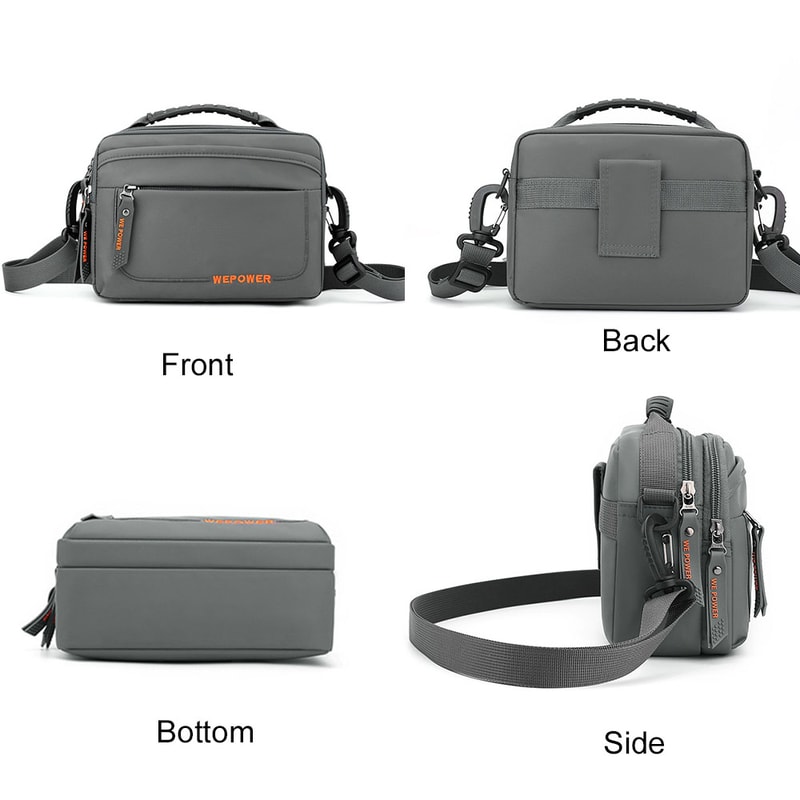UrbanTrail Mens Crossbody Bag Multi Pocket Shoulder Messenger Bag for Travel Work Hiking