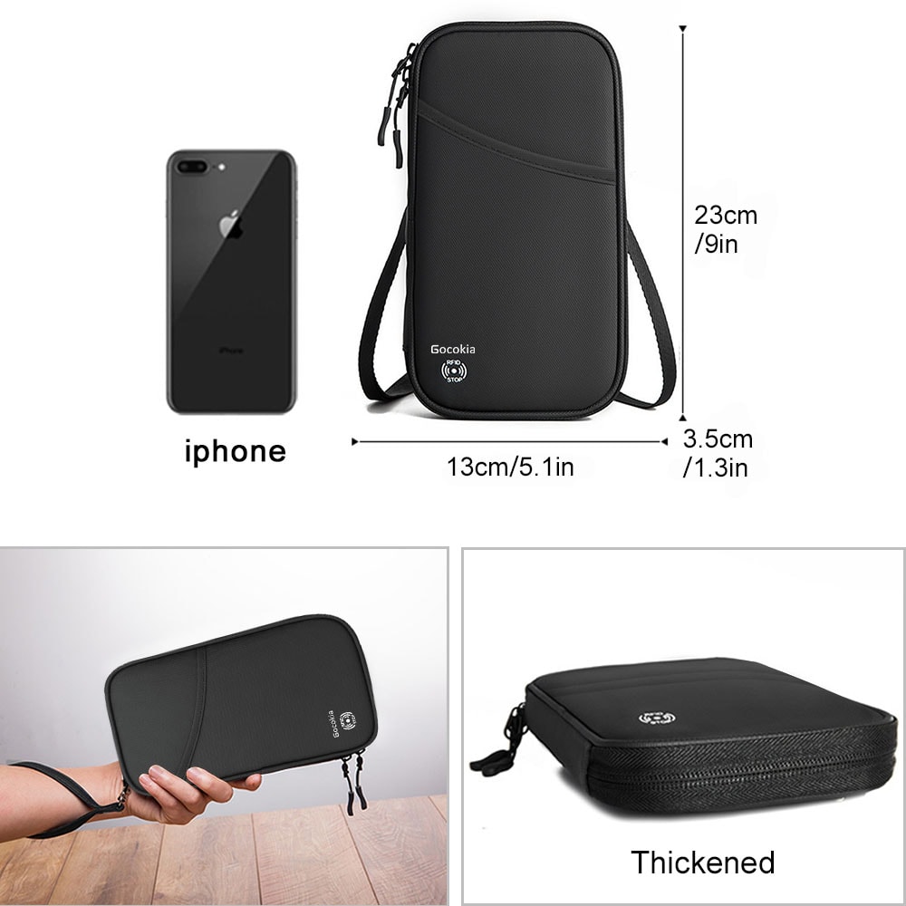 Passport Travel Wallet Organizer Zip Passport Holder For Cards And Documents 3