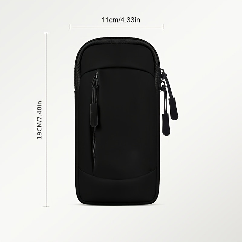 ActiveFit Running Phone Armband With Zipper Pocket And Adjustable Sports Arm Bag 2