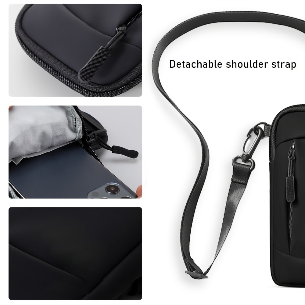 ActiveFit Running Phone Armband With Zipper Pocket And Adjustable Sports Arm Bag 4