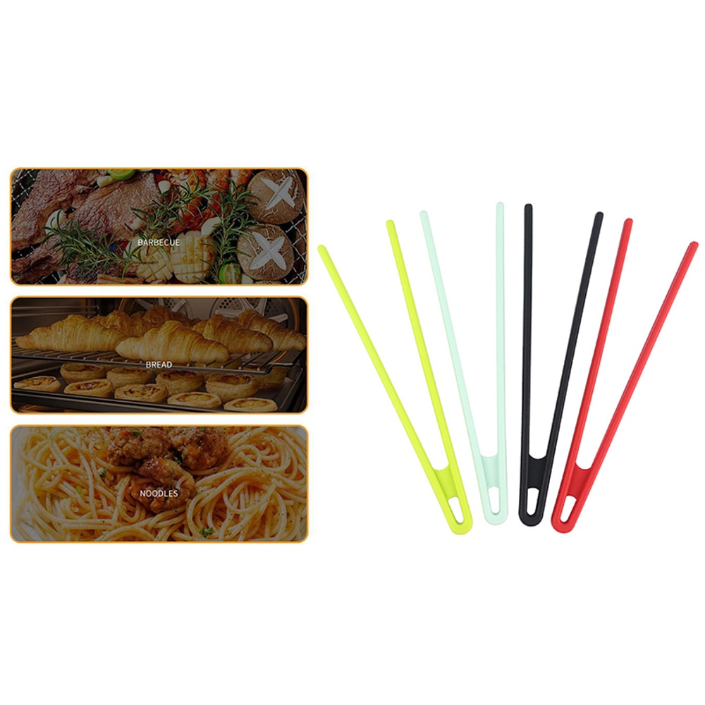 Silicone Kitchen Tongs Non Slip Heat Resistant Toast and BBQ Serving Clip