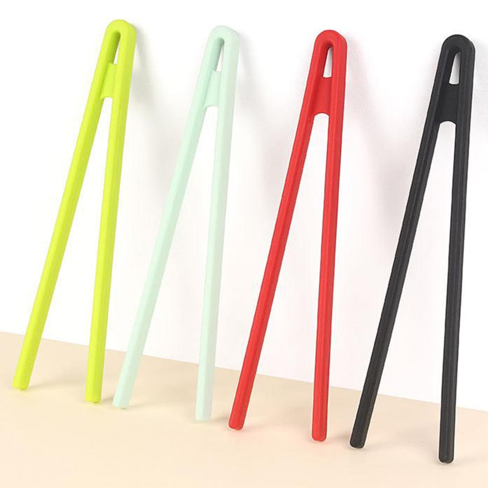Silicone Kitchen Tongs Non Slip Heat Resistant Toast and BBQ Serving Clip