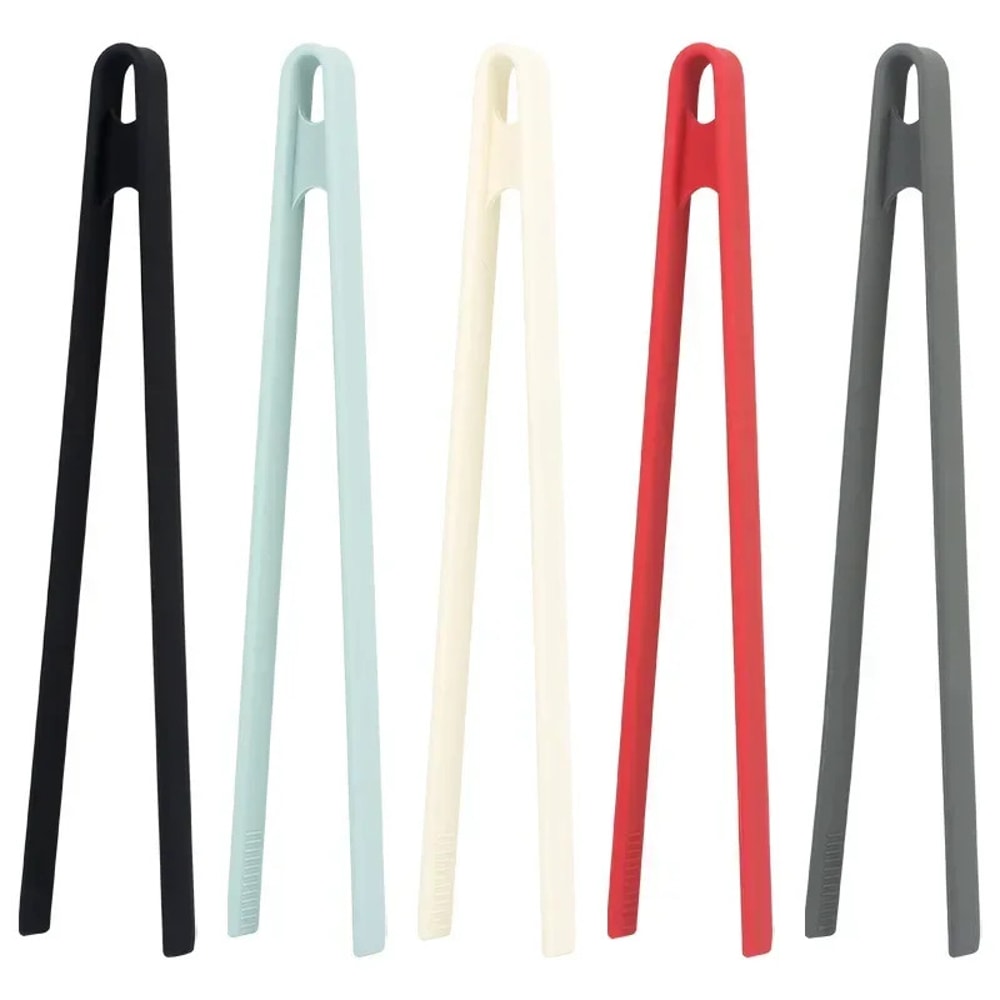 Heat Resistant Silicone Kitchen Tongs For Toast Grill And Serving 4