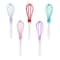 Silicone Whisk Egg Beater with Transparent Handle for Baking and Cream Mixing
