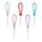 Silicone Whisk Egg Beater with Transparent Handle for Baking and Cream Mixing