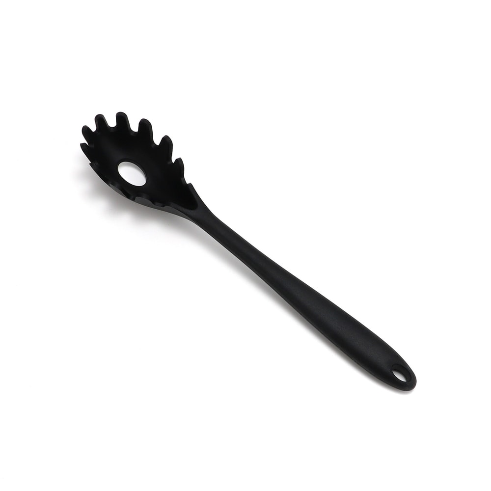 Silicone Pasta Fork Spaghetti Server Spoon With Wooden Handle Heat Resistant Noodle Server 5