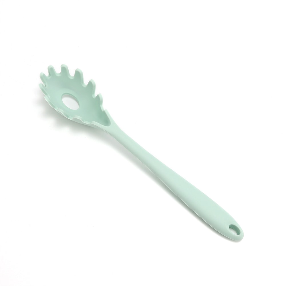 Silicone Pasta Fork Spaghetti Server Spoon With Wooden Handle Heat Resistant Noodle Server 7