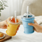 Silicone Folding Cup with Straw Portable Ice Cup for Travel and Outdoors