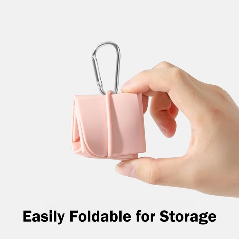 Collapsible Dog Bowl with Clip Portable Silicone Pet Travel Bowl for Food and Water