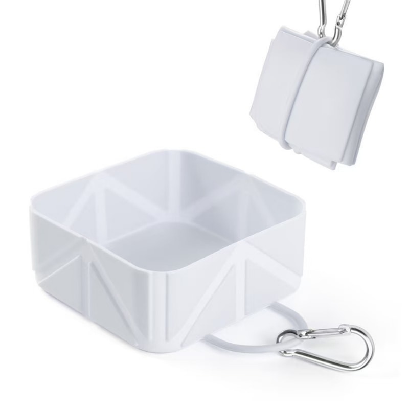 Collapsible Dog Bowl with Clip Portable Silicone Pet Travel Bowl for Food and Water