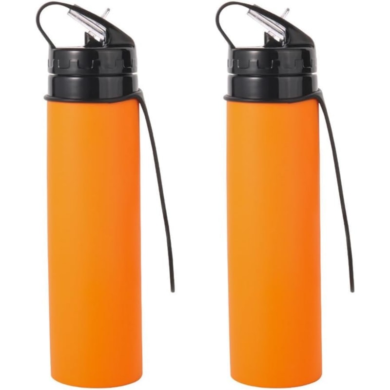 Collapsible Silicone Water Bottle for Travel Hiking and Sports
