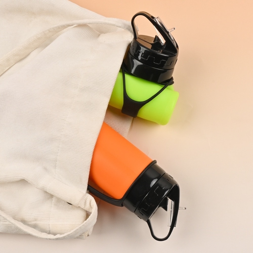 Collapsible Silicone Water Bottle for Travel Hiking and Sports