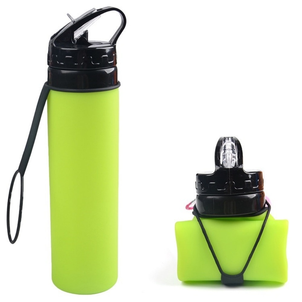 Collapsible Silicone Water Bottle for Travel Hiking and Sports