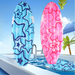 inflatable surfboard pool toy for luau party decorations and beach fun