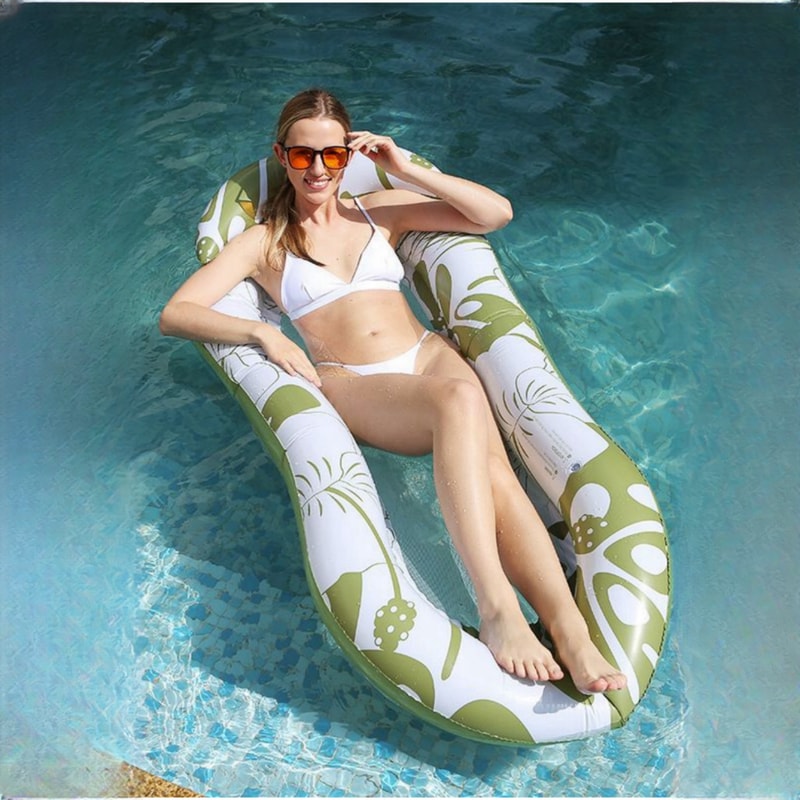 ComfortWave Inflatable Water Mat Pool Float Lounger For Lake Beach And Pool 0