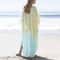 Tie Dye Chiffon Beach Cover Up For Women Maxi Swimsuit Cover Up Dress 1