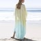 Tie Dye Chiffon Beach Cover Up For Women Maxi Swimsuit Cover Up Dress 1