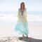 Tie Dye Chiffon Beach Cover Up For Women Maxi Swimsuit Cover Up Dress 3